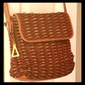 Sharif woven genuine leather purse